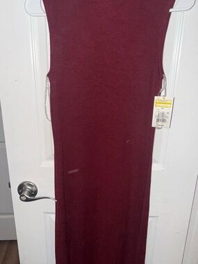a new day Sleeveless Burgundy Maxi Dress